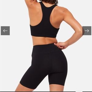 Mate the Label black cotton biker shorts, size small